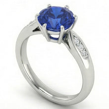 Natural Sapphire Ring 1.80ct - White Gold 14K
