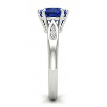 Natural Sapphire Ring 1.80ct - White Gold 14K