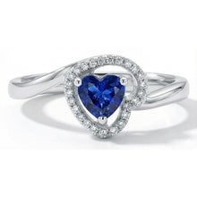 Natural Sapphire Ring 1.85ct - White Gold 14K