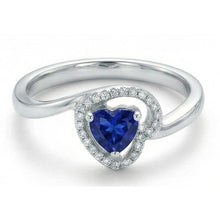 Natural Sapphire Ring 1.85ct - White Gold 14K