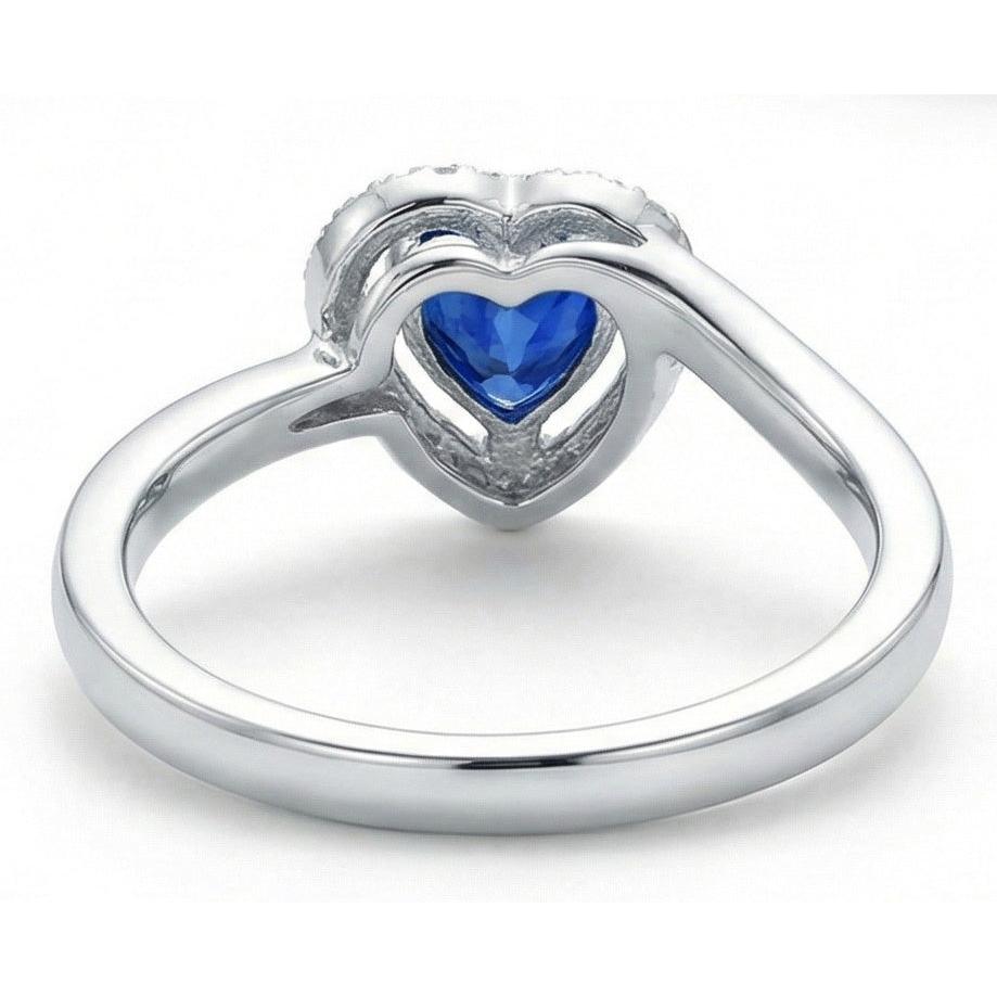 Natural Sapphire Ring 1.85ct - White Gold 14K