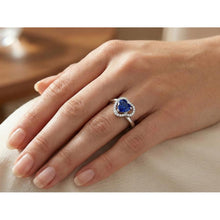 Natural Sapphire Ring 1.85ct - White Gold 14K