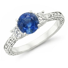 Natural Sapphire Ring 2.60ct - White Gold 14K