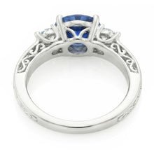 Natural Sapphire Ring 2.60ct - White Gold 14K