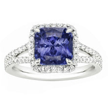 Natural Sapphire Ring 4ct - White Gold 14K