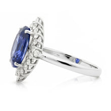 Natural Sapphire Ring 8.51ct - White Gold 14K
