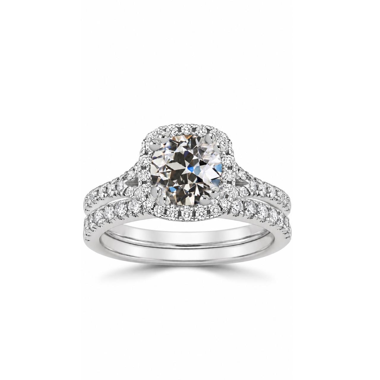 Natural Diamond Ring 5.50ct - White Gold 14K
