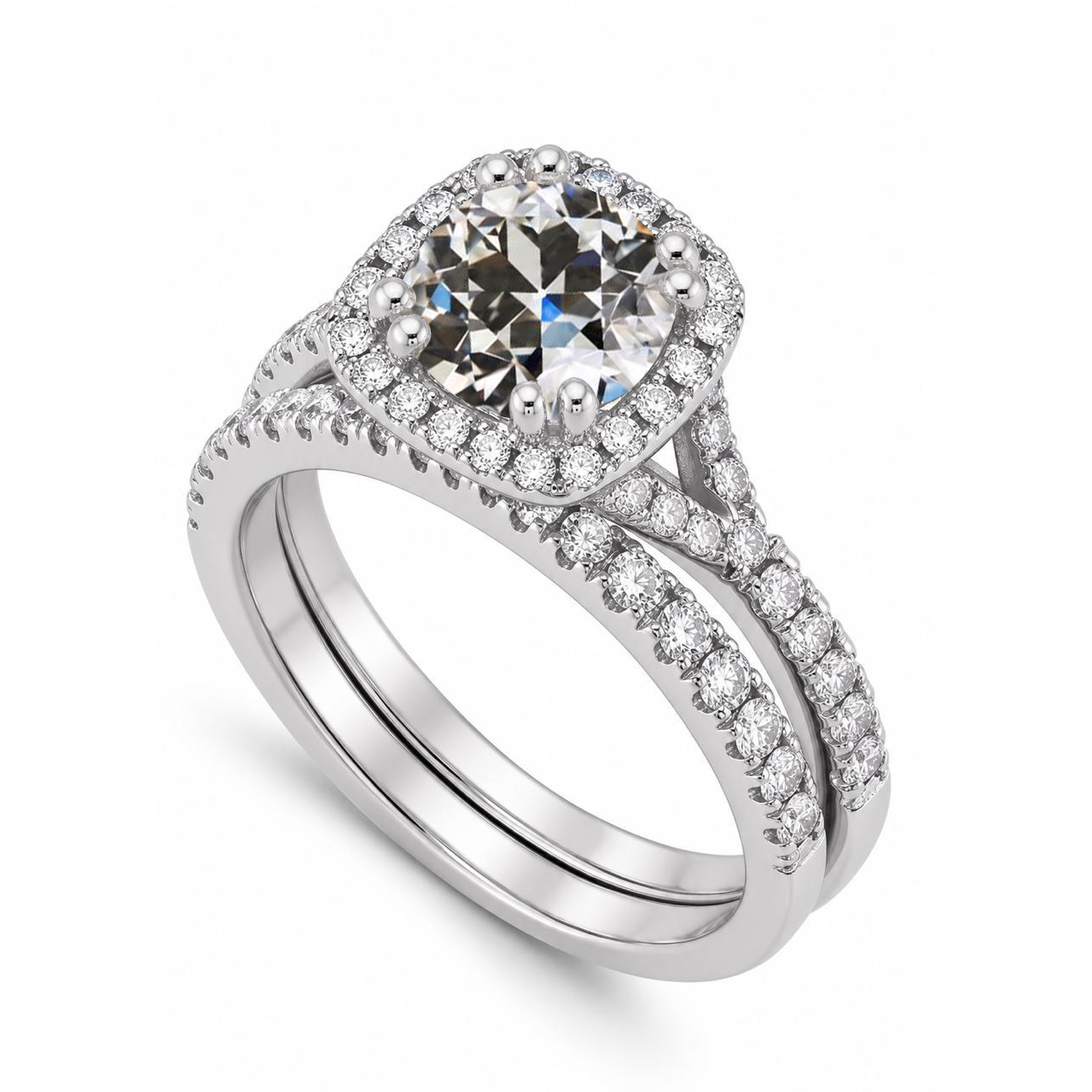Natural Diamond Ring 5.50ct - White Gold 14K