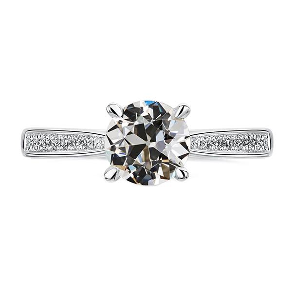 Natural Diamond Round Old Miner Engagement Ring Women's Jewellery 3.50 Carats