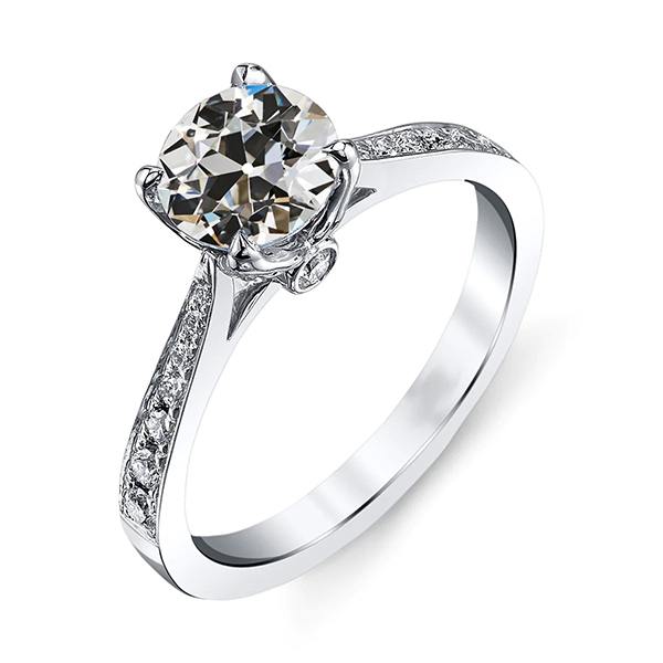 Natural Diamond Round Old Miner Engagement Ring Women's Jewellery 3.50 Carats