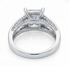 Natural Earth Mined Diamond Anniversary Fancy Ring 3.51 Carat Princess Gold White