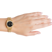 Natural Earth Mined Diamond Bezel Black Stick Dial Rolex President Style Watch Dj Yg P2