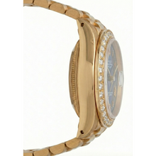 Natural Earth Mined Diamond Bezel Blue Roman Dial Rolex Yg President Style Watch Dj