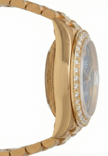 Natural Earth Mined Diamond Bezel Blue Roman Dial Rolex Yg President Style Watch Dj