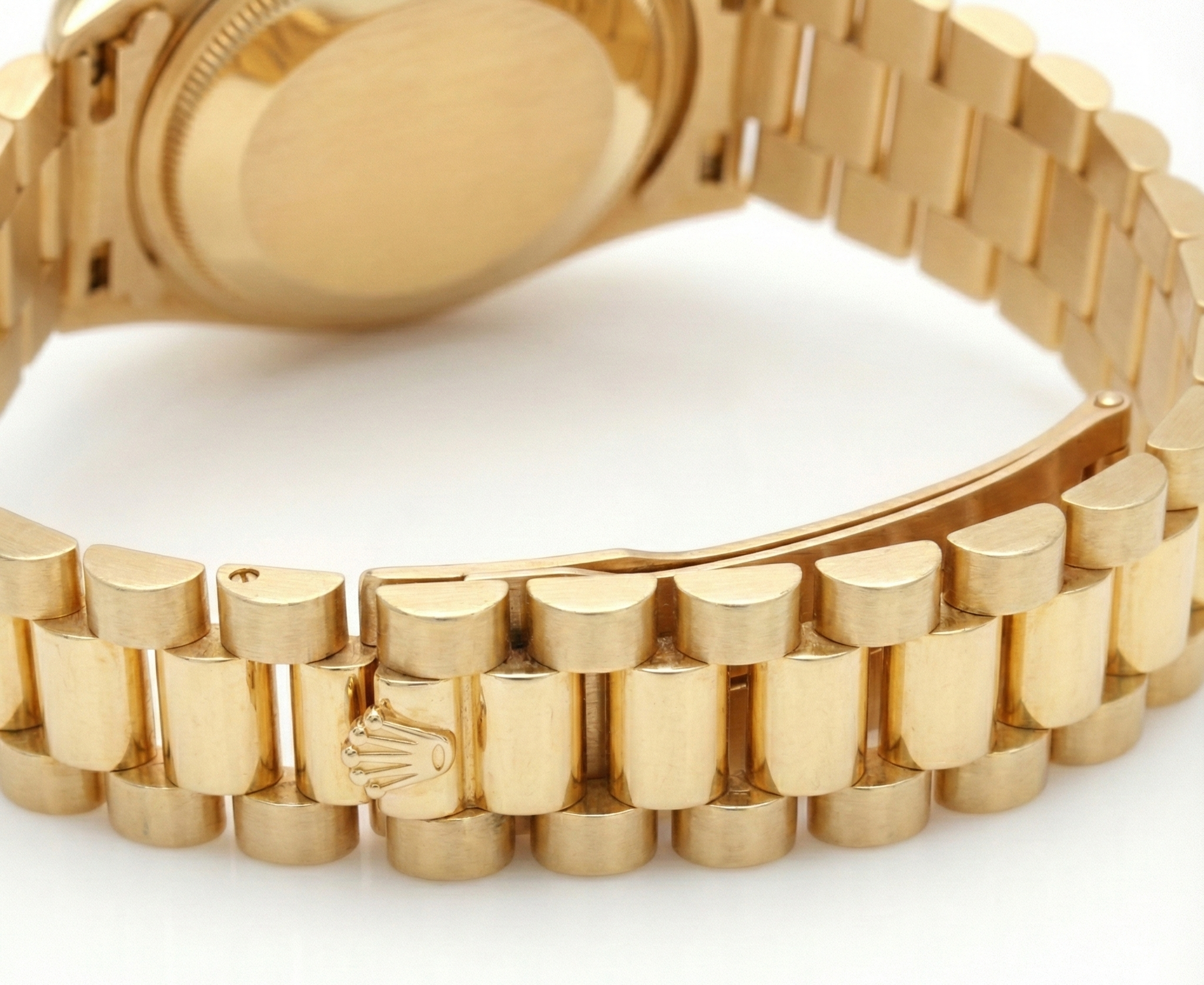 Natural Earth Mined Diamond Bezel Blue Roman Dial Rolex Yg President Style Watch Dj