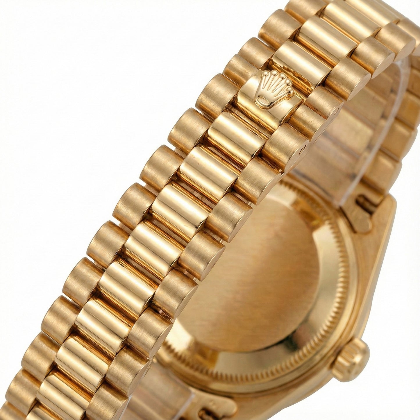 Natural Earth Mined Diamond Bezel Champagne Arabic Gold Presidential Watch Rolex Dj