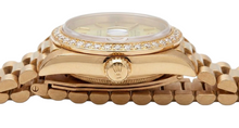 Natural Earth Mined Diamond Bezel Champagne Stick Dial Rolex Watch Dj Presidential
