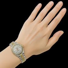 Natural Earth Mined Diamond Bezel Lady Rolex Datejust Watch Two Tone Jubilee Bracelet