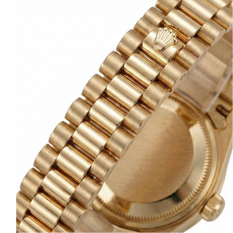 Natural Earth Mined Diamond Bezel Rolex Datejust Watch Lady Presidential Style Gold