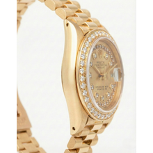 Natural Earth Mined Diamond Bezel Rolex Dj Model President Style Watch Double Row Dial