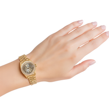 Natural Earth Mined Diamond Bezel Rolex Dj Model President Style Watch Double Row Dial P2