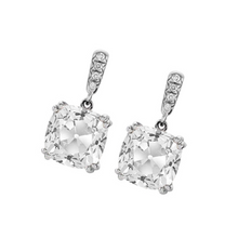 Drop Earrings 14K White Gold with Brilliant Diamond – front view