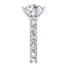 Natural Earth Mined Diamond Ring Eternity Style Shank