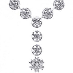 Necklace With Chain F Vvs1 3.00 Ct Round Cut Real Diamonds White Gold