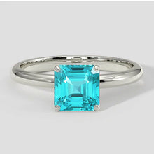 Neon Blue Paraiba Solitaire Ring