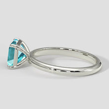 Neon Blue Paraiba Solitaire Ring