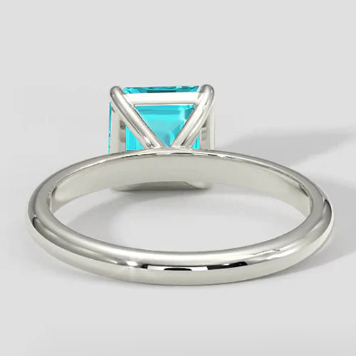 Neon Blue Paraiba Solitaire Ring