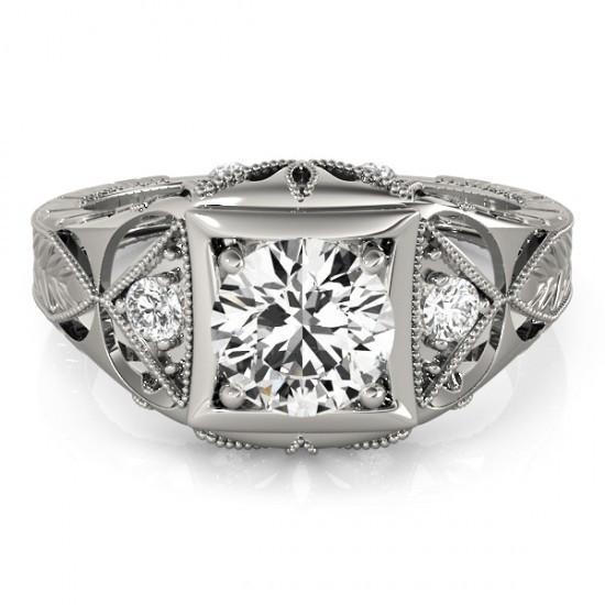 New 1 Carat Genuine Diamond Jewelry Lady Three Stone Ring 