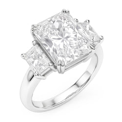 New 10 Carat Radiant Natural Earth Mined Diamond Ring