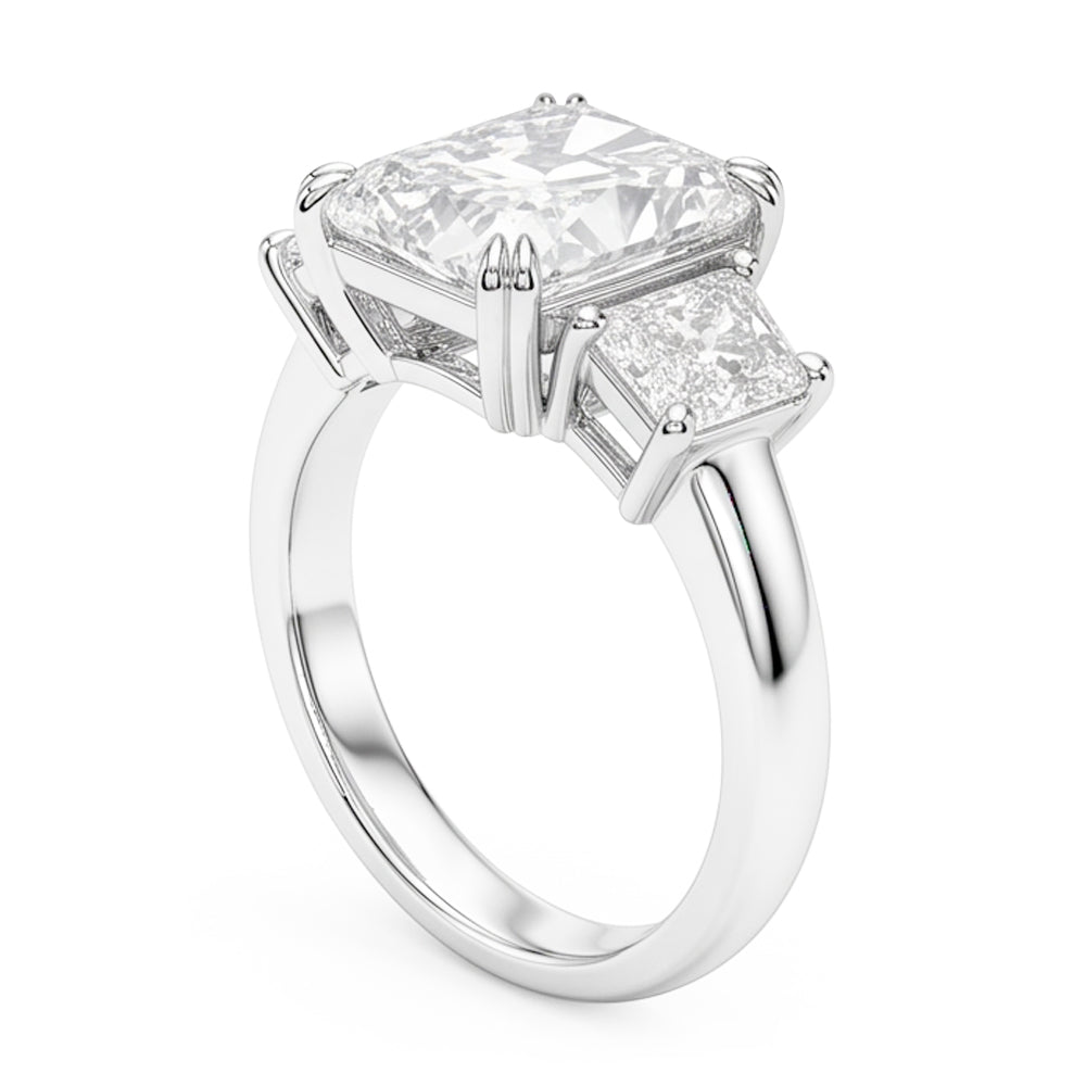New 10 Carat Radiant Natural Earth Mined Diamond Ring
