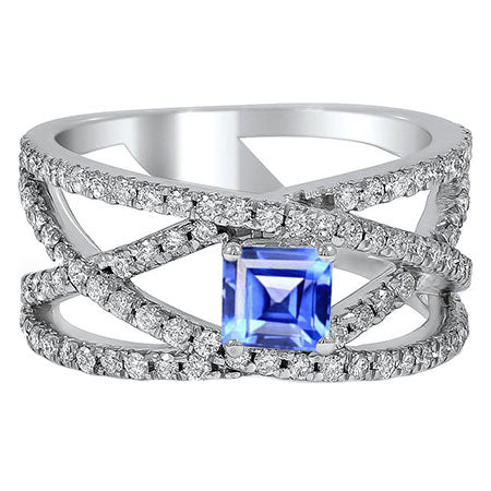 Ocean Sapphire Diamond Statement Ring