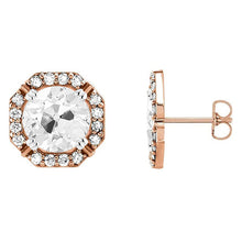 Earth-Mined Diamond Stud Earrings – front view