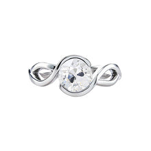 Old Cut Diamond Ring Solitaire Half Bezel Natural Split Twisted Shank 1 Carat