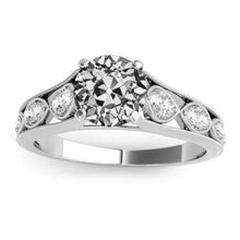 Old Cut Real Natural Earth Mined Diamond Anniversary Ring 4 Prong Set 2.75 Carats Milgrain