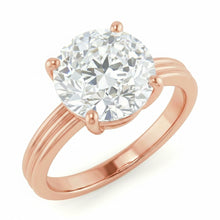 Old Mine Cut Genuine Natural Earth Mined Diamond Solitaire Ring 5 Carats Rose Gold Jewellery