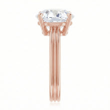 Old Mine Cut Genuine Natural Earth Mined Diamond Solitaire Ring 5 Carats Rose Gold Jewellery