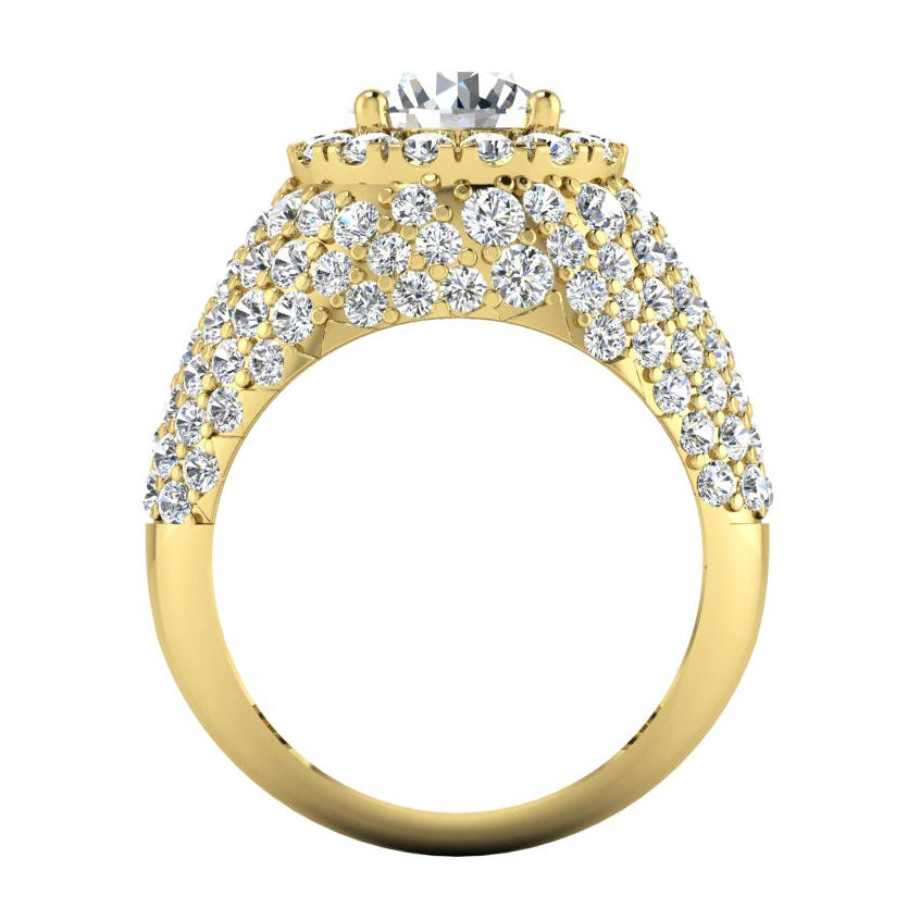 Old Mine Cut Natural Diamond Cluster 6.50 Carats Women's Jewelry