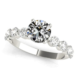 Old Miner Genuine Diamond Anniversary Ring 14K White Gold 4.50 Carats Jewelry
