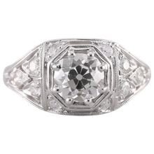Old Miner Natural Earth Mined Diamond Ring 2 Carats White Gold 14K