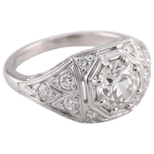 Old Miner Natural Earth Mined Diamond Ring 2 Carats White Gold 14K