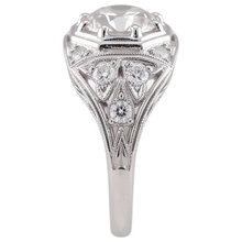 Old Miner Natural Earth Mined Diamond Ring 2 Carats White Gold 14K