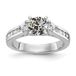 Old Miner Natural Earth Mined Diamond Wedding Ring With Accents Channel Set 2.75 Carats