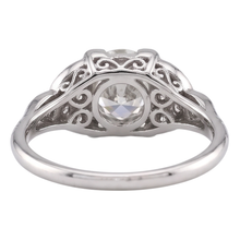 Old Miner Round Natural Earth Mined Diamond Ring 1.50 Carats White Gold 14K