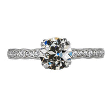 Old Miner Round Real Diamond Ring 14K Gold Jewelry 4.50 Carats Milgrain