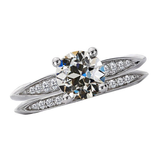 Bridal Ring 14K White Gold with Fine Diamond – main view