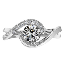 Antique Cushion Diamond ring in 14 Karat White Gold – main view